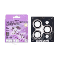 Защитное стекло линзы камеры Remax GL-89 для iPhone 15 Pro/15 Pro Max (комплект 3 шт.) Серый