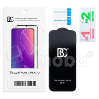 Защитное стекло "Премиум" для iPhone 16 Pro/17 Черный (Закалённое+, полное покрытие)