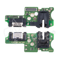 Шлейф для Tecno Pova 4 Pro (LG8n) плата на системный разъем/разъем гарнитуры/микрофон - Премиум