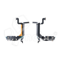 Шлейф для iPhone 14 Pro Max (A2895) на системный разъем/микрофон Черный - Премиум