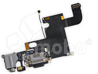 Шлейф для iPhone 6 на системный разъем/разъем гарнитуры/микрофон Серый