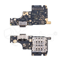 Шлейф для Xiaomi Poco M7 Pro 5G (2409FPCC4G) плата системный разъем/разъем SIM/микрофон - Премиум