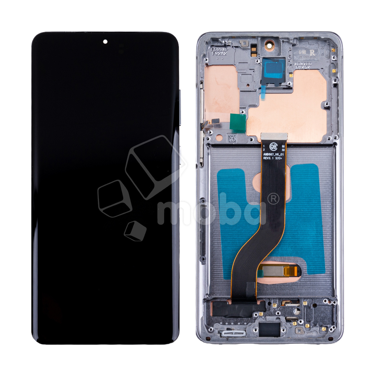 Дисплей для Samsung Galaxy S20+ (G985F) модуль с рамкой Серый - (OLED) (Full Size) (Full HD, 500 Кд/м²)