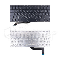 Клавиатура для ноутбука MacBook Pro 15" A1398 (2012-2015, Г-образный Enter RU) Черный