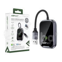 Адаптер USB Acefast QC1 (CarPlay/Android Auto, беспроводной, с адаптером Type-C) Серый