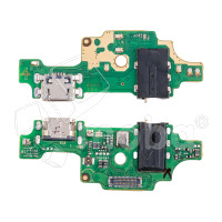 Шлейф для Tecno Camon 15 (CD7) плата на системный разъем/разъем гарнитуры/микрофон - Премиум