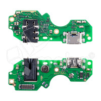 Шлейф для Infinix Hot 20i (X665E) плата на системный разъем/разъем гарнитуры/микрофон - Премиум