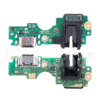 Шлейф для Infinix Hot 20 4G (X6826B) плата на системный разъем/разъем гарнитуры/микрофон - Премиум