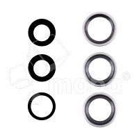 Стекло камеры для iPhone 16 Pro/16 Pro Max (комплект 3 шт.) Белый