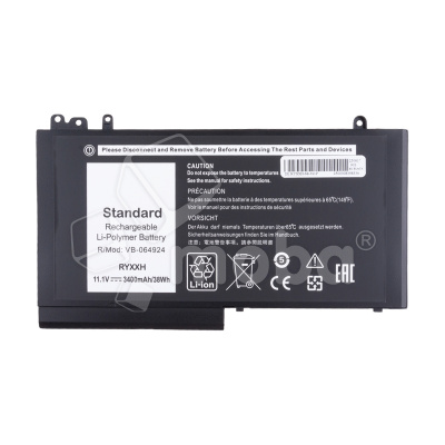 Аккумуляторная батарея для ноутбука Dell Latitude E5250 (RYXXH) 3400 mAh