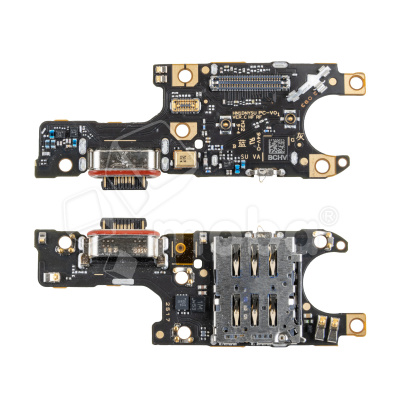 Шлейф для Huawei Honor 400 (DNY-NX9) плата на системный разъем/разъем SIM/микрофон - Премиум