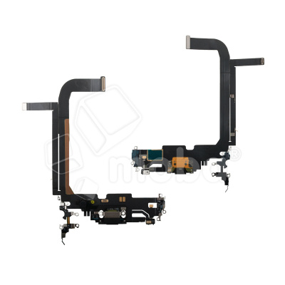 Шлейф для iPhone 13 Pro Max (A2645) на системный разъем/микрофон Черный - Премиум