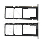 Держатель SIM для Samsung Galaxy A01/M01F (A015F/M015F) Черный