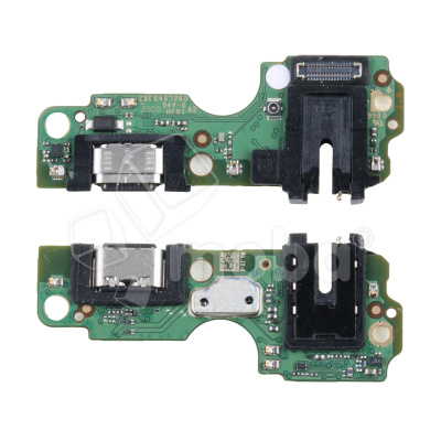 Шлейф для Tecno Spark 10 4G (KI5q) плата на системный разъем/разъем гарнитуры/микрофон - Премиум