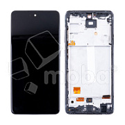 Дисплей для Samsung Galaxy A52/A52 5G/A52s 5G (A525F/A526B/A528B) модуль с рамкой Черный - (OLED) (Full Size)