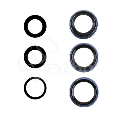 Стекло камеры для iPhone 17 Pro/17 Pro Max (комплект 3 шт.) Синий