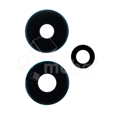 Стекло камеры для Xiaomi Redmi Note 13 4G (23129RAA4G/23124RA7EO/23129RA5FL) (комплект 3 шт.) Черный