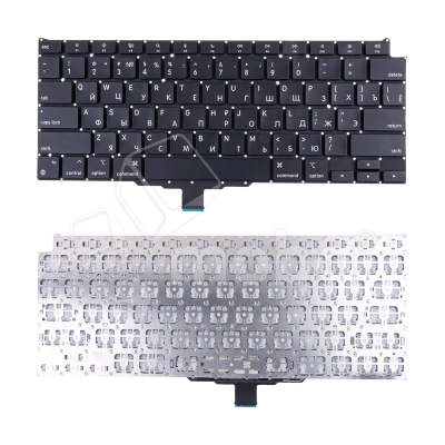 Клавиатура для ноутбука MacBook Air M1 13" A2337 (2020, прямой Enter RU) Черный