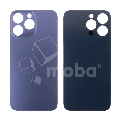 Задняя крышка для iPhone 14 Pro Max (A2895) Темно-фиолетовый (стекло, монолит, широкий вырез под камеру, логотип) - Премиум