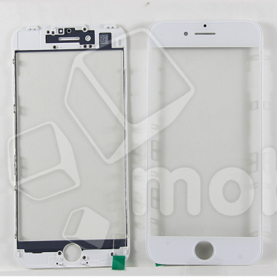 Стекло для переклейки iPhone 7 в сборе с рамкой и OCA пленкой Белый - OR (Mitsubishi)
