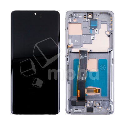 Дисплей для Samsung Galaxy S20 Ultra (G988B) модуль с рамкой Серый - (OLED) (Full Size)