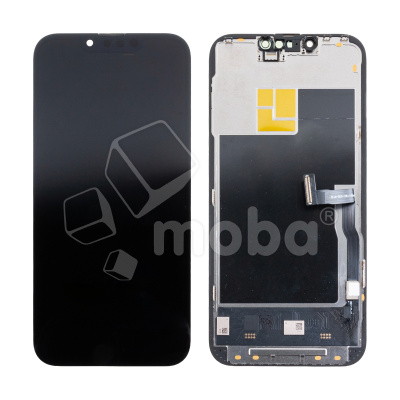 Дисплей для iPhone 13 Pro (A2640) в сборе с тачскрином Черный - (Soft OLED, Full HD, 120 Гц) (с верификацией = с привязкой без ошибки)