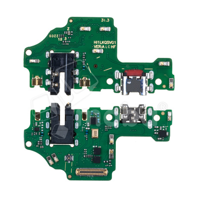 Шлейф для Huawei Honor 9X Lite (JSN-L21) плата на системный разъем/разъем гарнитуры/микрофон - Премиум