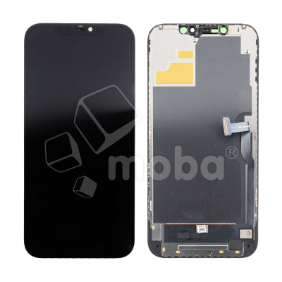 Дисплей для iPhone 12 Pro Max (A2411) в сборе с тачскрином Черный - (Hard OLED, Full HD) (с верификацией = с привязкой без ошибки)