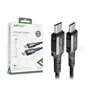 Кабель Type-C - Type-C Acefast C1-03 (3A, 60W, PD, оплетка нейлон, 1.2 м) Черный