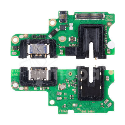 Шлейф для Tecno Pova 6 4G (LI7) плата на системный разъем/разъем гарнитуры/микрофон - Премиум