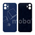Задняя крышка для iPhone 12 (A2403) Синий (стекло, широкий вырез под камеру, логотип)