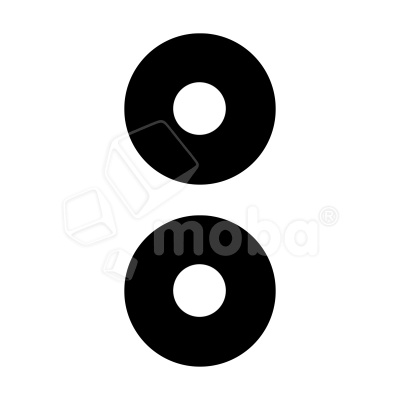 Стекло камеры для Xiaomi Redmi A1/A1+/A2+ (220733SG/220733SFG/23028RNCAG) (комплект 2 шт.) Черный