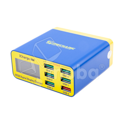 Зарядная станция Mechanic iCharge 6M (40W, 6 портов, 5USB/USB-QC3.0, LCD)