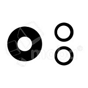 Стекло камеры для Xiaomi 12 Lite (2203129G) (комплект 3 шт.) Черный