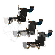 Шлейф для iPhone 6S на системный разъем/разъем гарнитуры/микрофон Белый