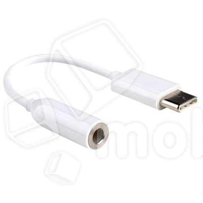 Адаптер Type-C - "3,5 мм" Jack (11.5 см) (тех.упак.) Белый