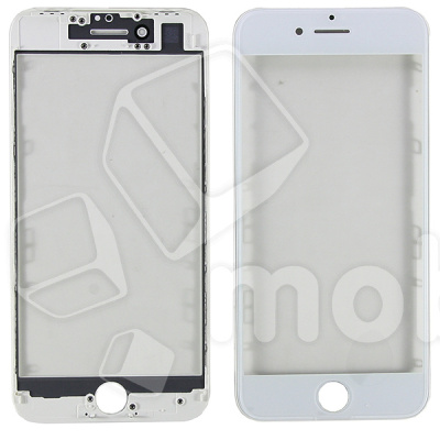 Стекло для переклейки iPhone 8/SE (2020)/SE (2022) с OCA пленкой + рамка Белый - OR (Mitsubishi)