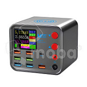 Зарядная станция MaAnt DianBa No.1 (200W, 8 портов, 6USB1.0/USB-QC3.0/Type-C-PD, Qi 10W, LCD)