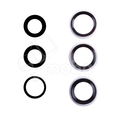 Стекло камеры для iPhone 17 Pro/17 Pro Max (комплект 3 шт.) Серебро