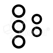 Стекло камеры для Samsung Galaxy A73 5G (A736B) (комплект 5 шт.) Черный