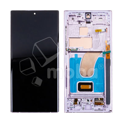 Дисплей для Samsung Galaxy S23 Ultra (S918B) модуль с рамкой Лавандовый - (OLED)