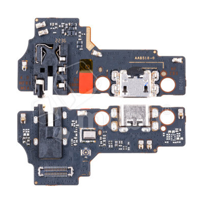 Шлейф для Realme C30/Narzo 50i Prime (RMX3581/RMX3506) плата на системный разъем/разъем гарнитуры/микрофон - Премиум