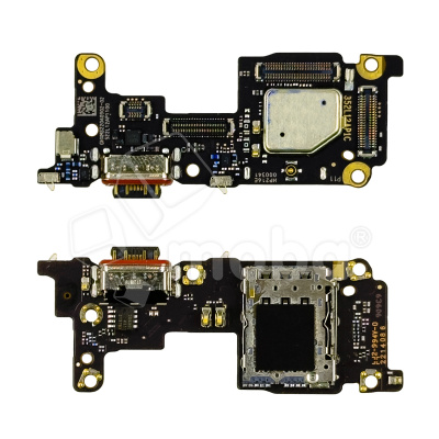 Шлейф для Xiaomi 12T/12T Pro (22071212AG/MZB0CE5RU) плата системный разъем/разъем SIM/микрофон - Премиум